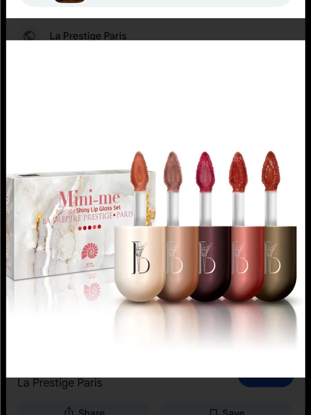 La Prédire Prestige Mini-me Shiny Lip Gloss Set — Mixed Nude & Pink Shades